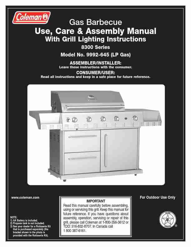 Coleman Gas Grill 9992-645-page_pdf
